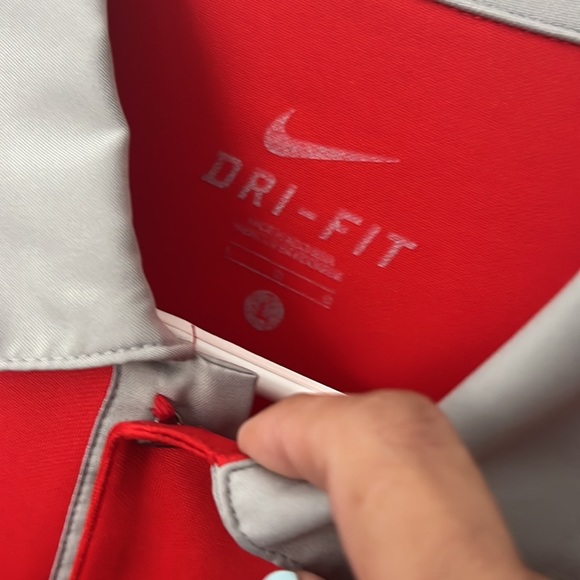 Ohio State Buckeyes OSU Nike Polo Red Men's Size Large Dri Fit NWOT - Picture 2 of 4